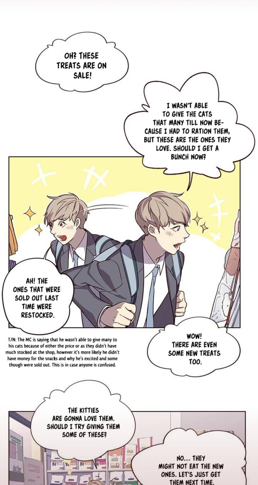 Vertical webtoon reader scrolling